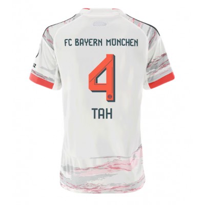Ženski Nogometni dresi Bayern Munich Jonathan Tah #4 Gostujoči 2025-26 Kratek Rokav Ženski Nogometni dresi Bayern Munich Jonathan Tah #4 Gostujoči 2025-26 Kratek Rokav